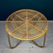 Vintage bamboo coffee table, Italy, 1960s