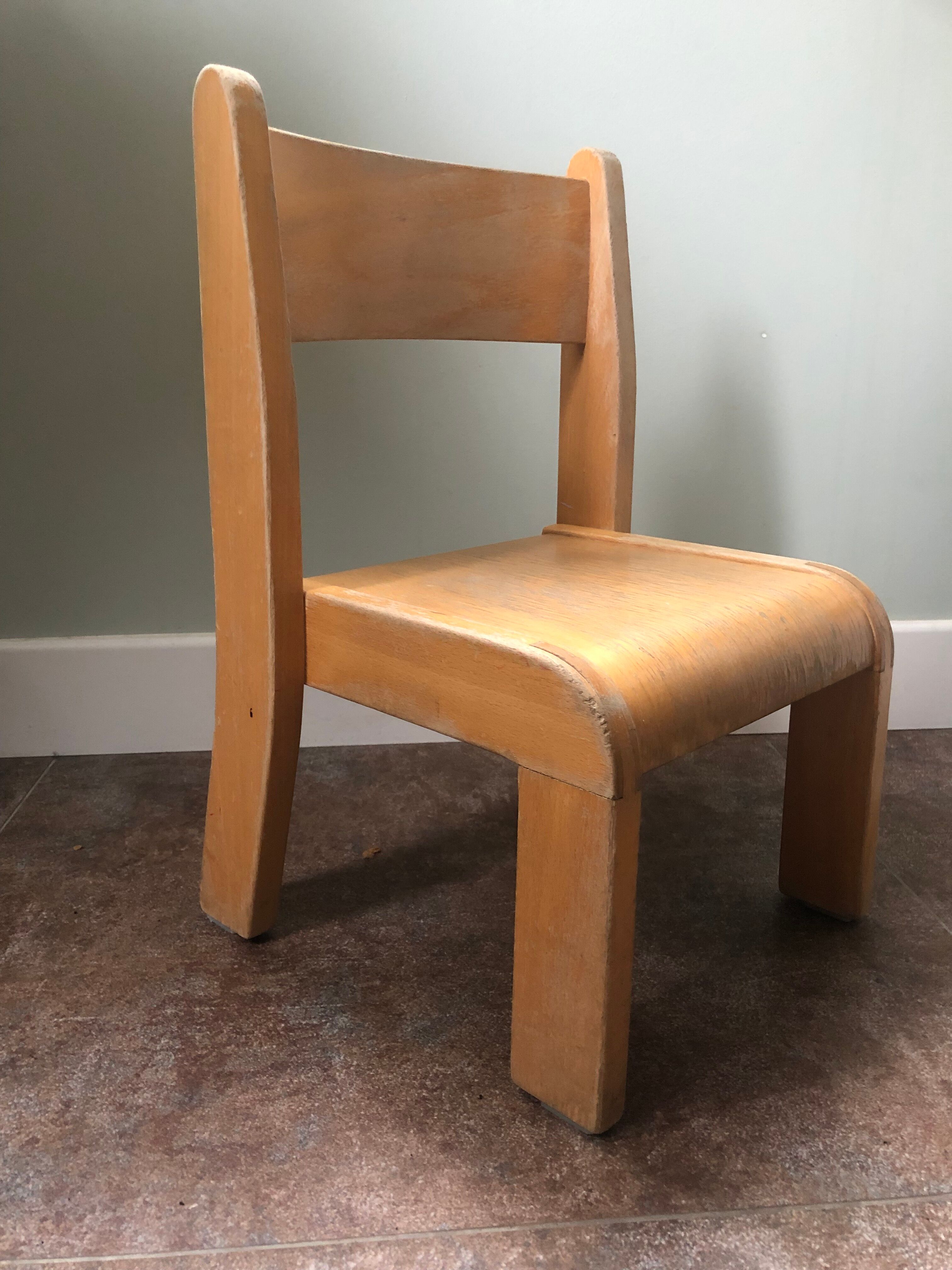 Vintage wooden children's chair