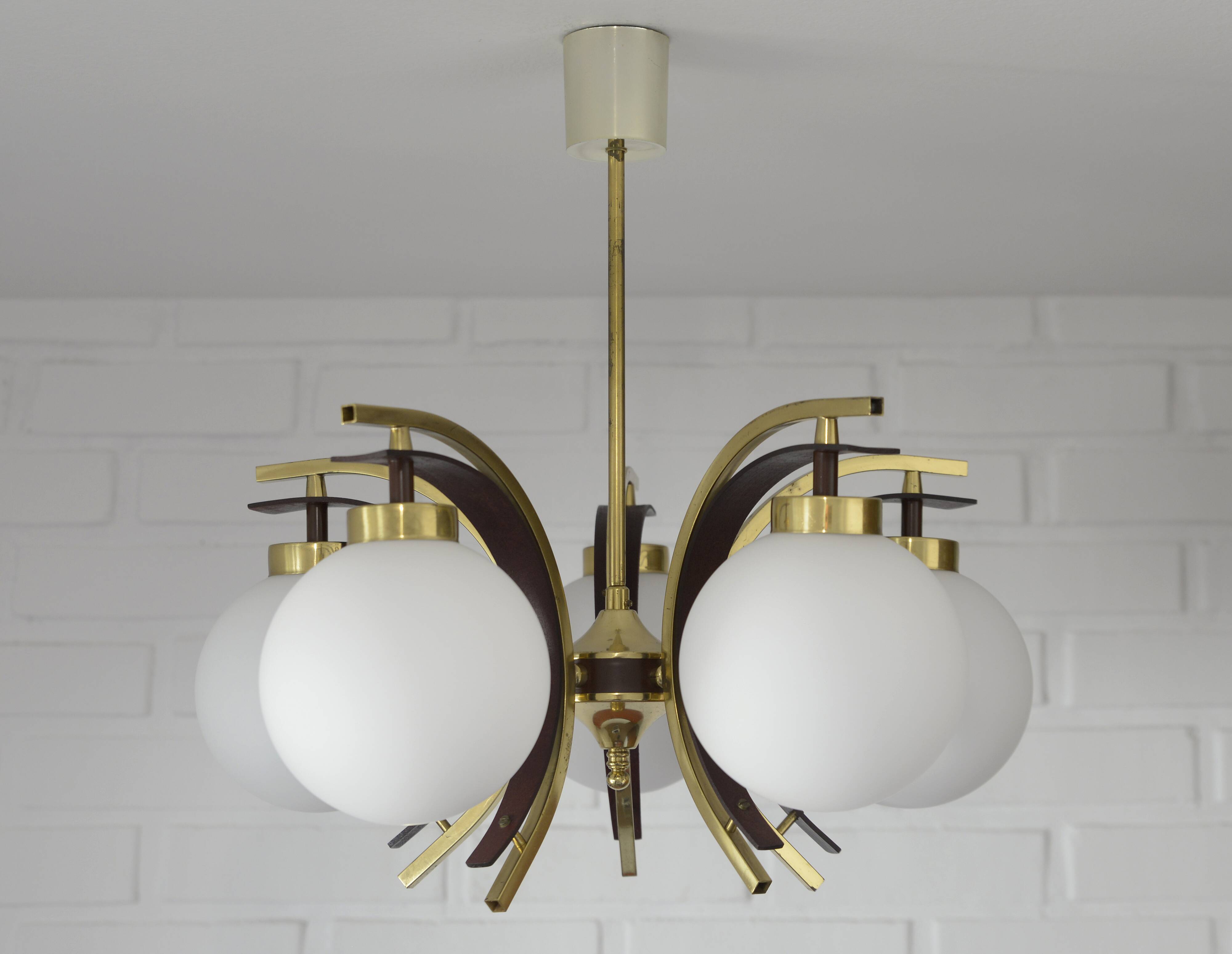 Lustre style années 50 / Suspension Sputnik vintage / Lampe suspendue