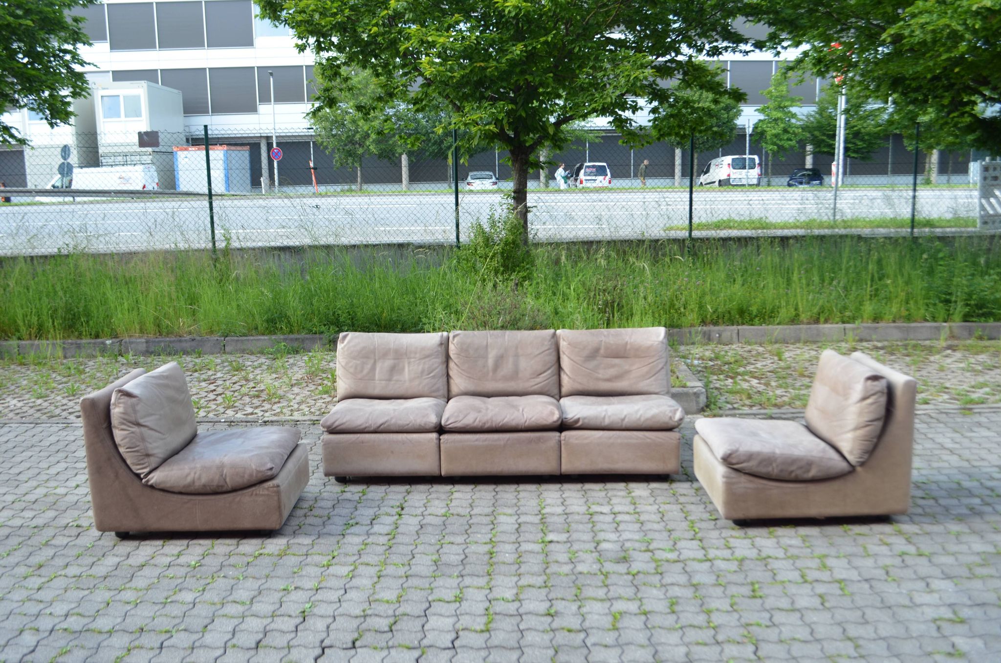 Canapé en cuir modulaire Walter Knoll