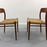 Danish Teak 56 chairs by Niels Otto Møller for J. L. Møllers