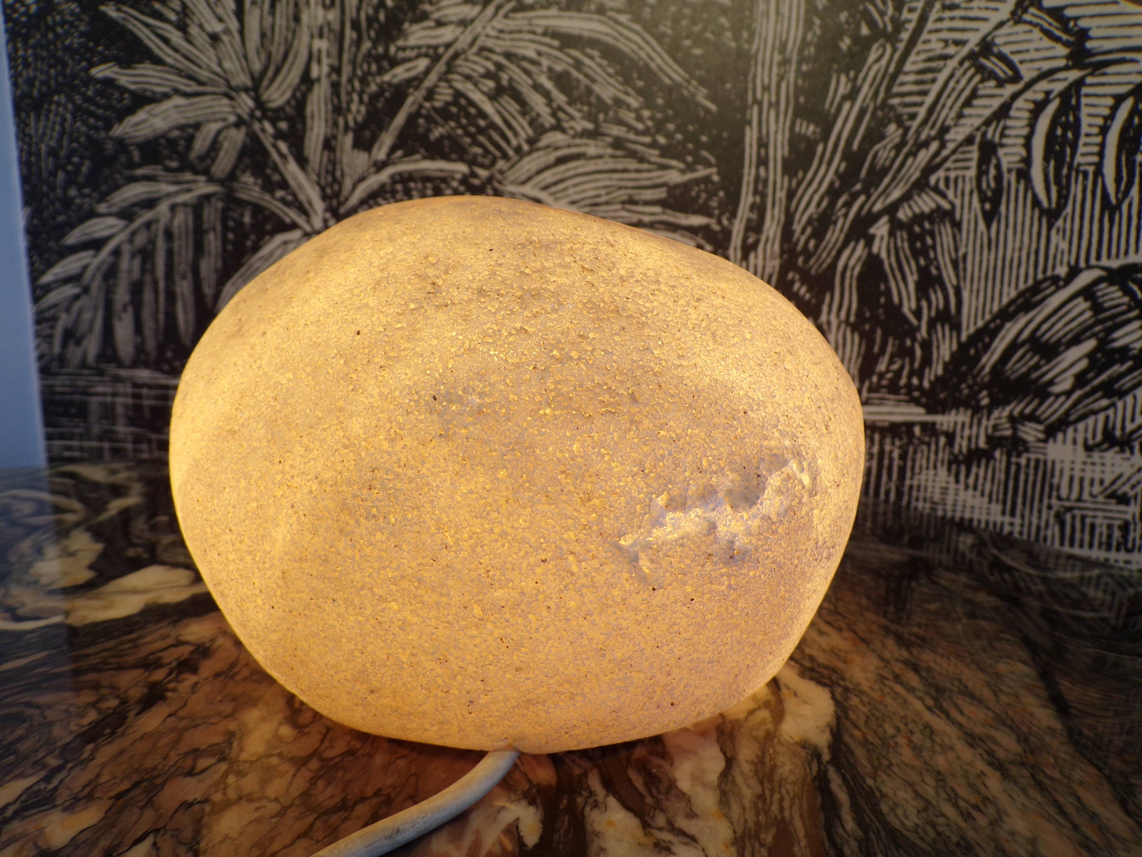 Stone lamp André Cazenave for Disderot