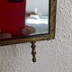 Vintage brass barber triptych mirror 1920 - 34 x 76 cm