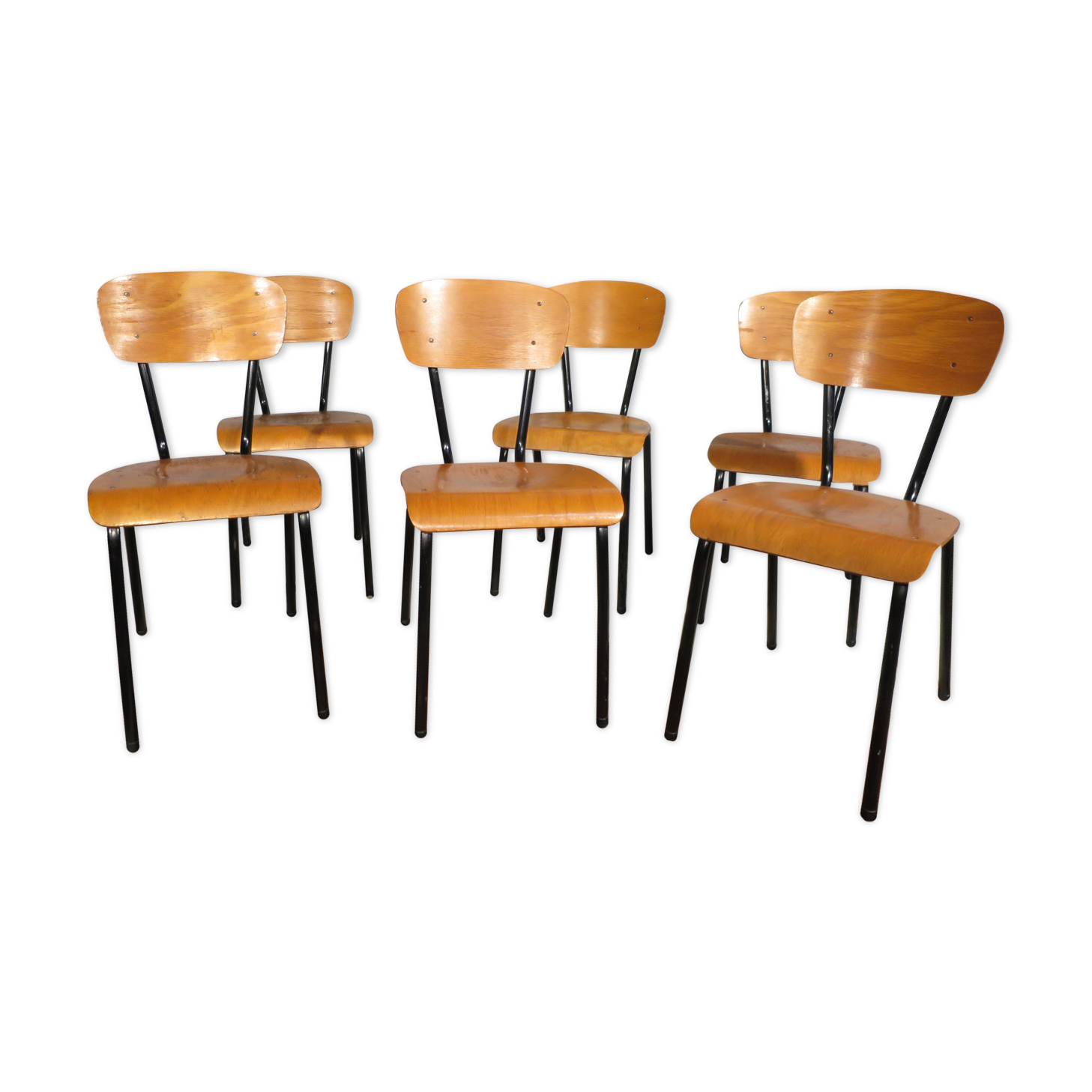 Set of 6 chairs 70's