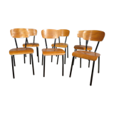 Set of 6 chairs 70's