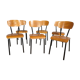 Lot de 6 chaises d'école années 70