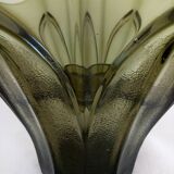Vase pique flower in molded and pressed glass