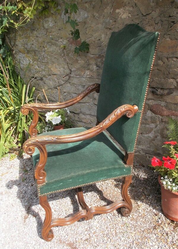 19ème c fauteuil ouvert antique