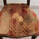 Carved wooden chair and velvet