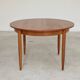 Round extending table, light oak, East Germany, 1960s