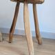 Pair of brutalist tripod stools attributed to Audoux & Minet.
