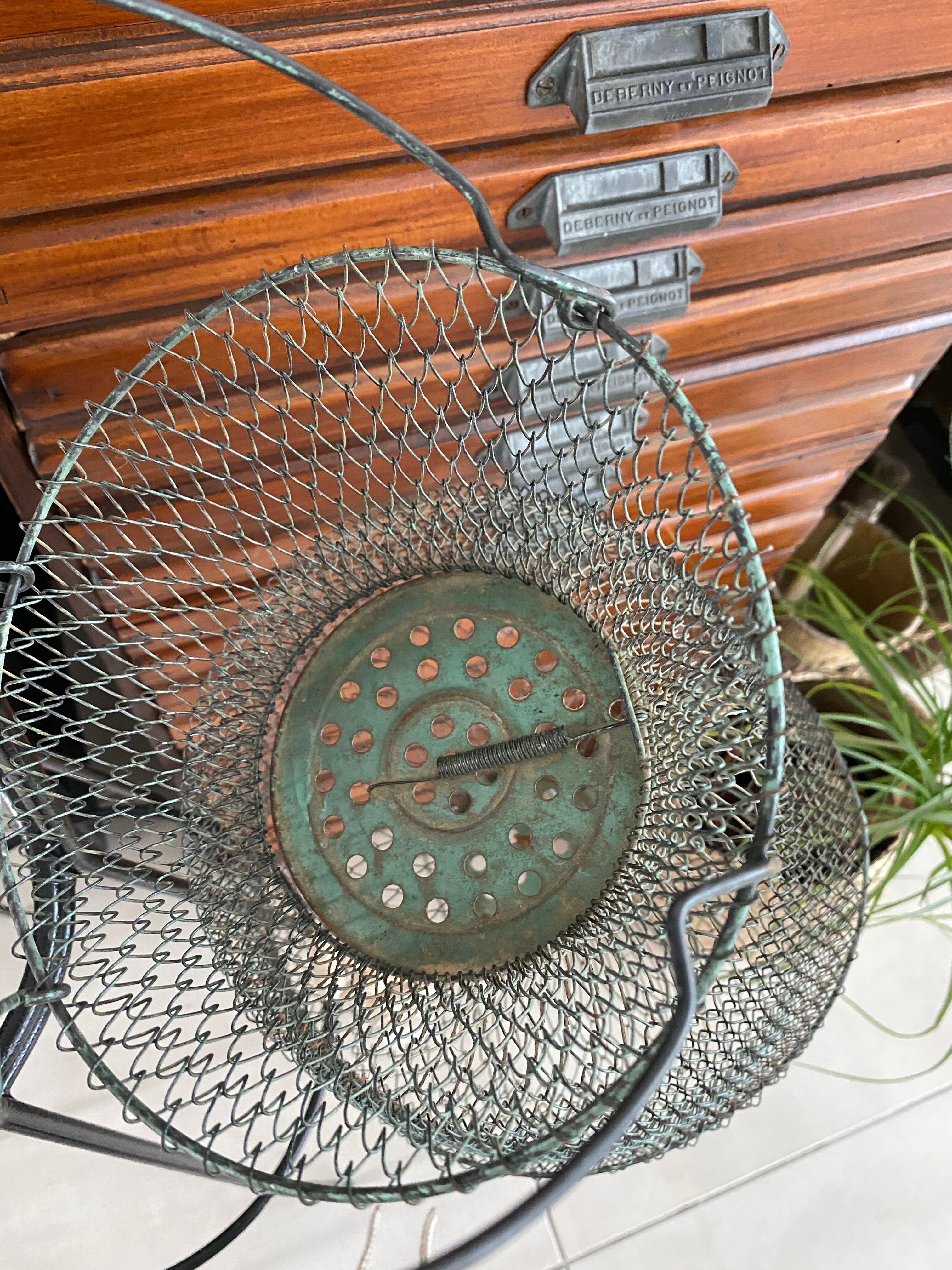 Old vintage metal basket