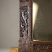 Wall Mirror in Brown Oak Frame, 1930s