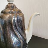 Silver-plated ceramic jug