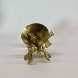 Brutalist bronze candleholder, 1970s