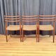 Set of three chairs, model 78, designed by Neils O. Möller, JL Møllers Møbe.