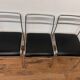 Three chrome and skai chairs from the 70s