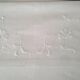 White cotton sheet with embroidery and cutwork 2.25 x 3.05 m