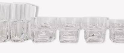Glass service for 6, 17 pieces Sergio Asti for Arnolfo di Cambio.