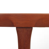 Round teak dining table, 4/10 people.