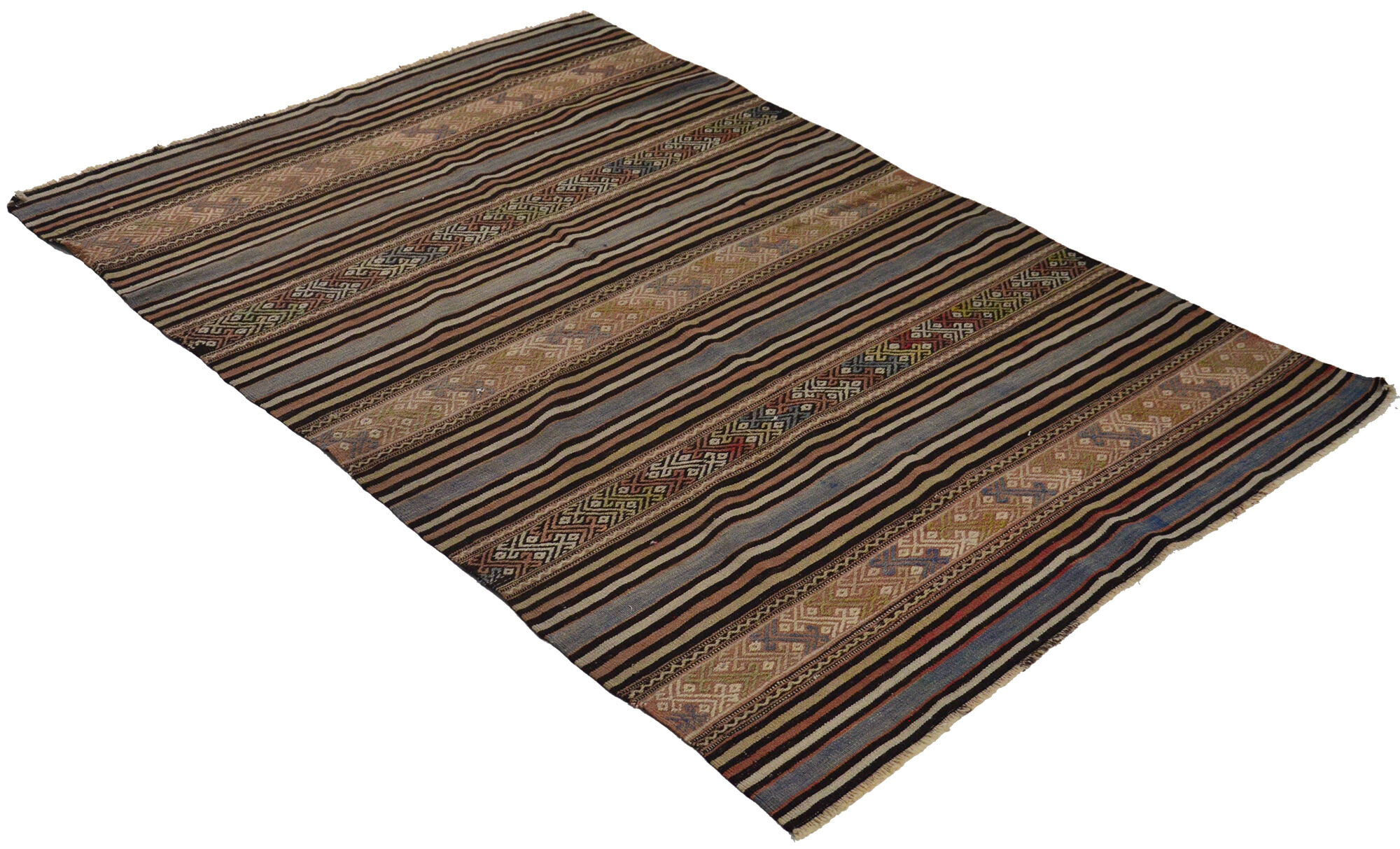 Anatolian handmade kilim rug 230 cm x 138 cm