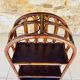 Vintage two-tier bamboo and rattan shelf with storage, Circa 1960