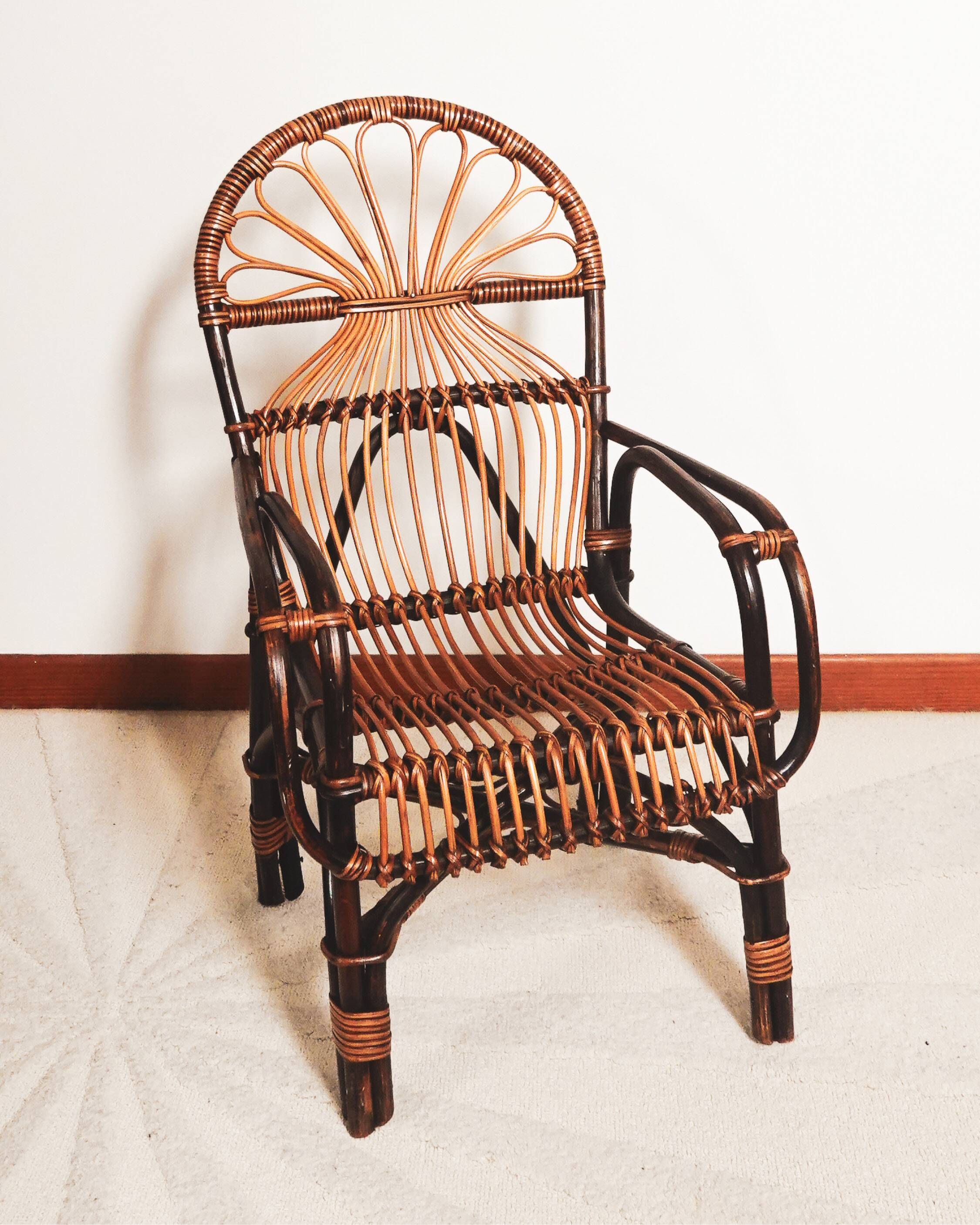 Fauteuil en rotin enfant