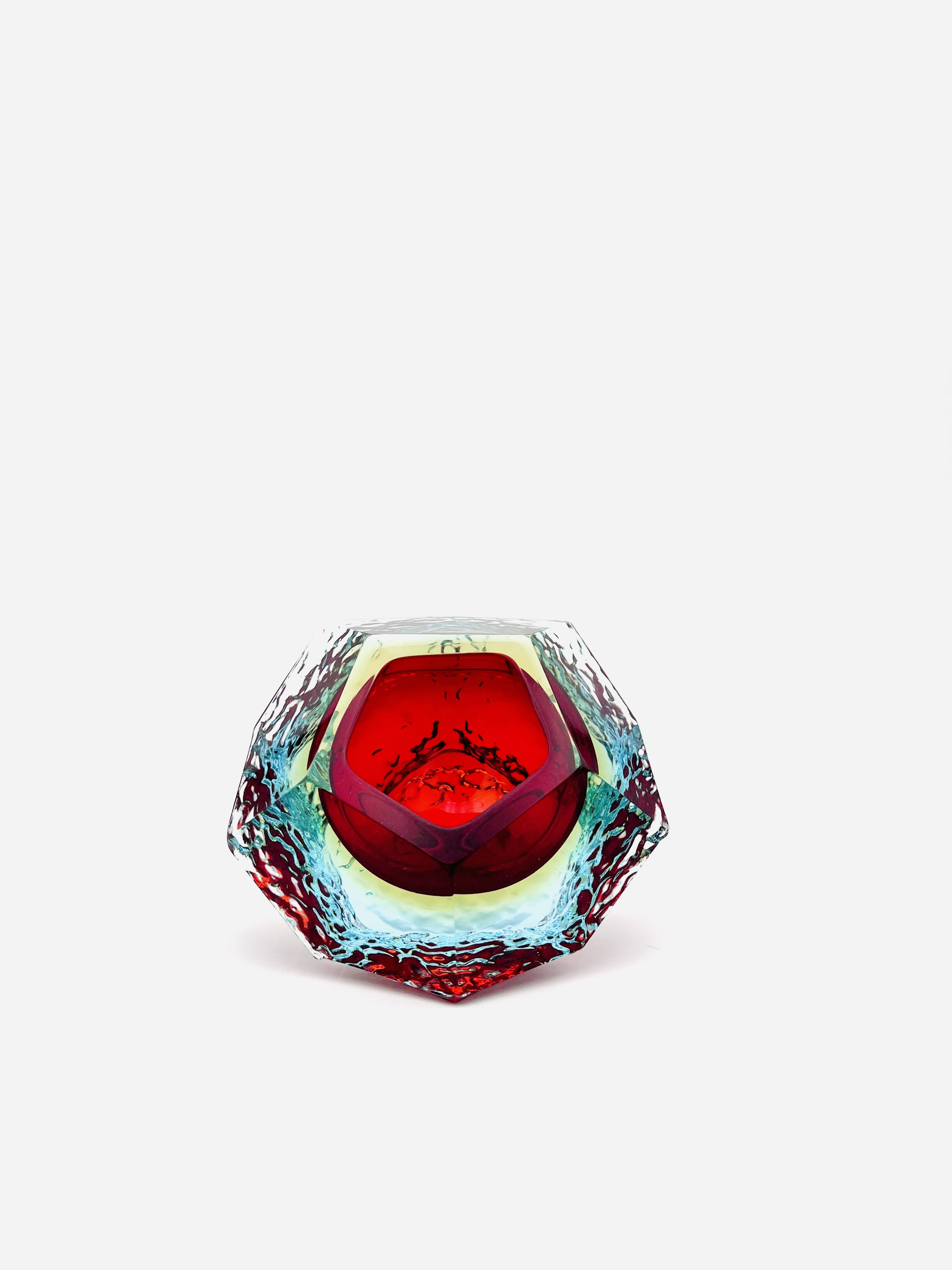 Alessandro Mandruzzato Murano Sommerso Ice Design Bowl