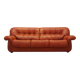 Canapé en cuir rouge, design italien, années 1970, fabricant : PelleRossi