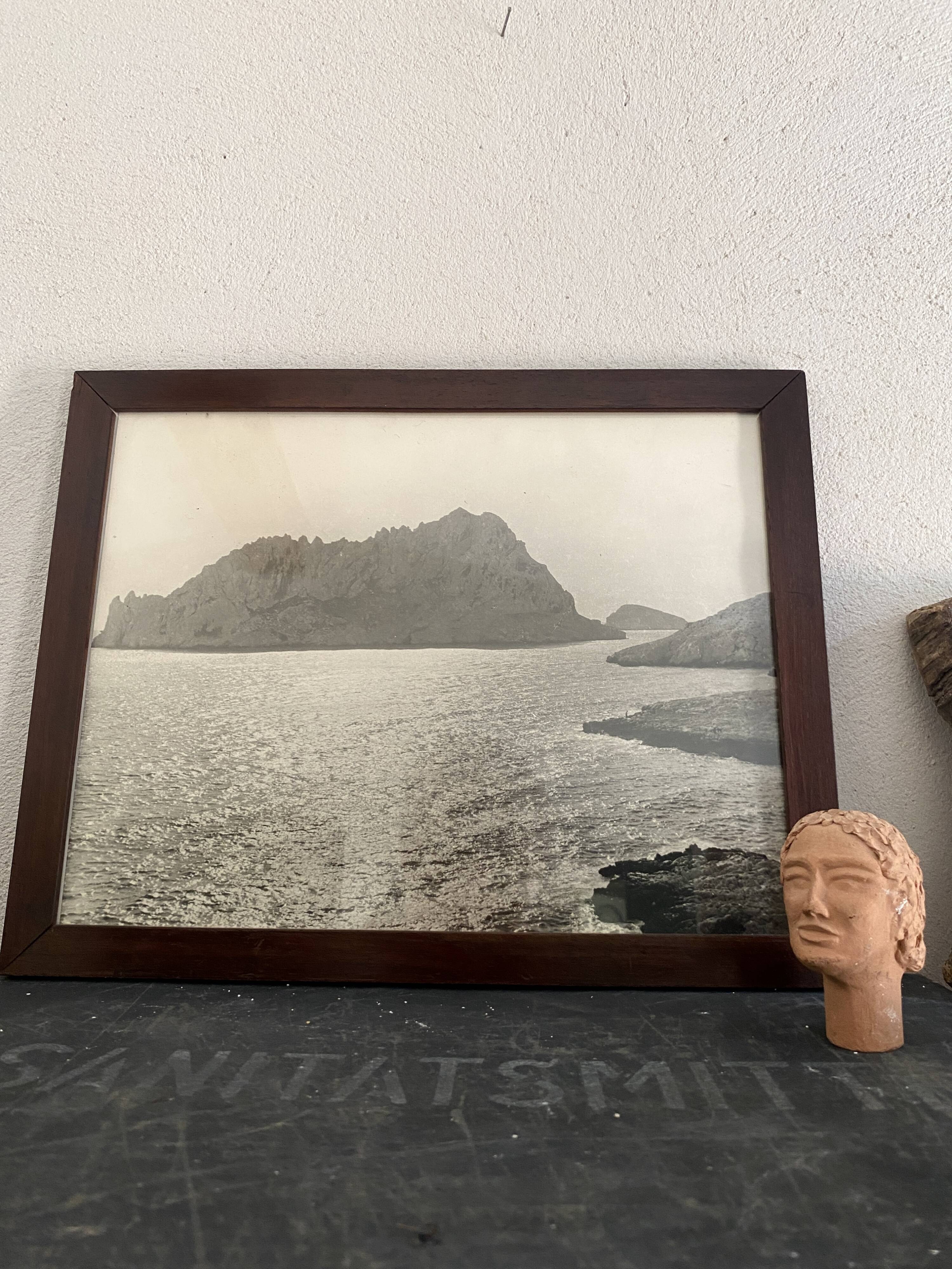 Old photo under glass