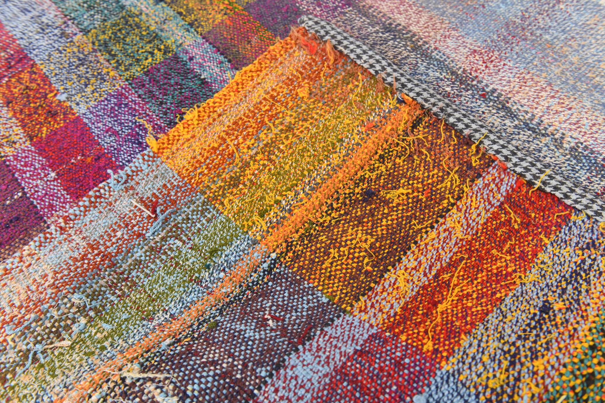 Hand Knotted Jute Vintage Kilim Rug, 219x336Cm