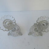 Glass candlesticks