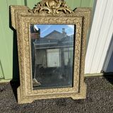 Antique mirror in Napoleon III style, richly carved gilded frame, 19th century