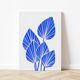 Linogravure originale - Feuille séchée