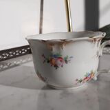 Antique flowered porcelain cup