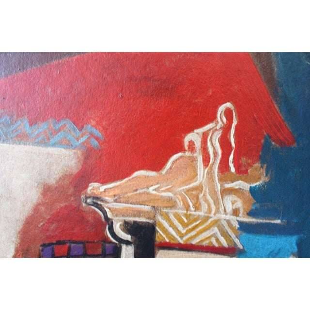 1930s Marc Chagall? Cubist figurative oil painting portrait with Horses