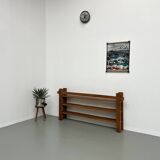 70s modernist shelf in solid elm