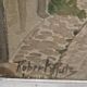Watercolor landscape painting signed Robert Rutz original Montparnasse frame