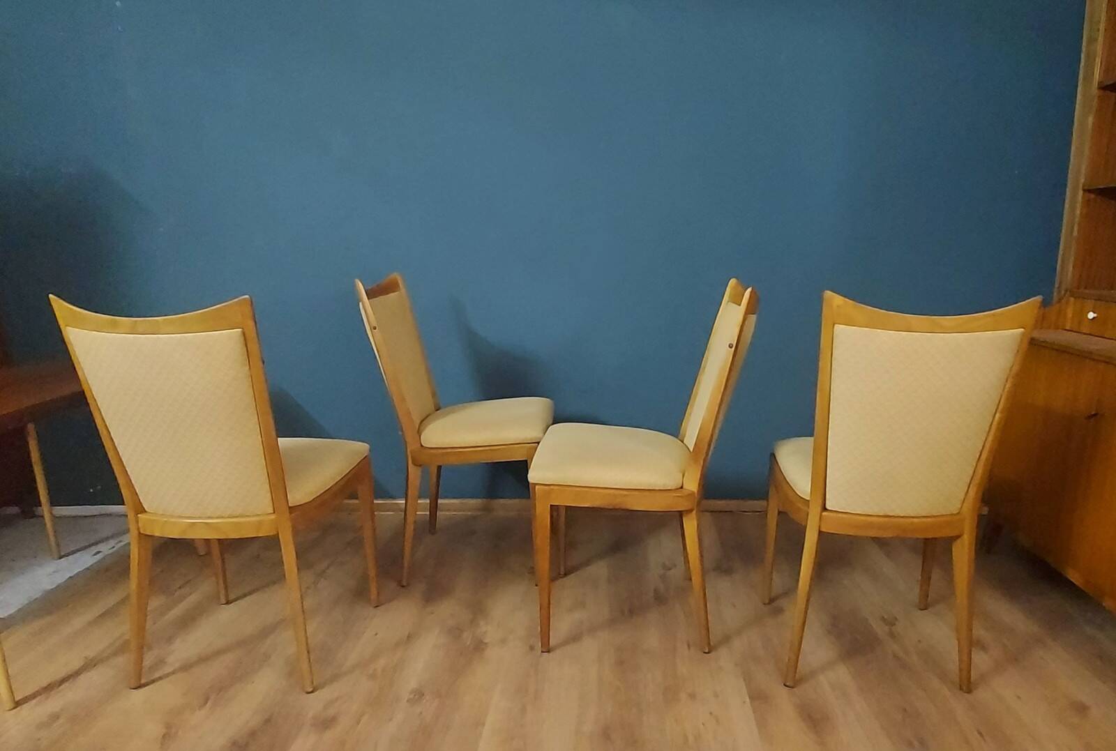Ensemble de 4 chaises modernes, Danemark, années 1950