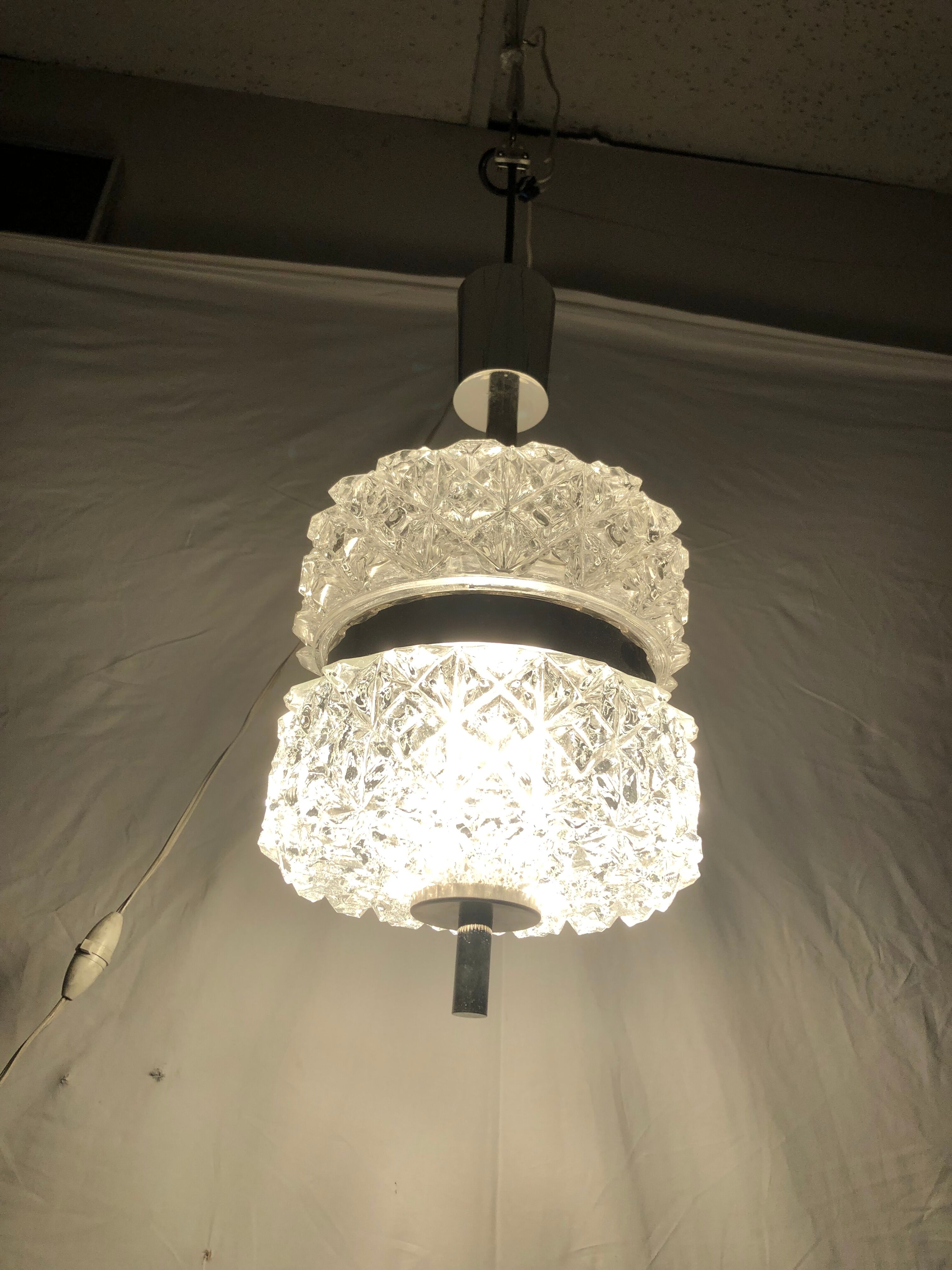 Glass chandelier 1970