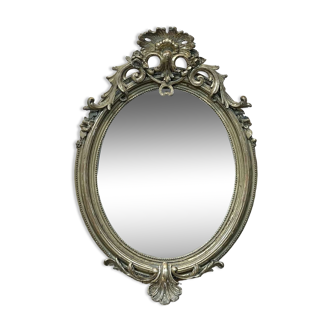 Oval mirror of the nineteenth in the Louis XV style