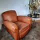 Old leather club chair 1940-1950