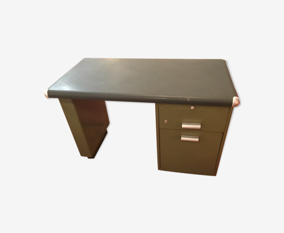 Bureau en métal kaki