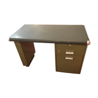 Khaki metal desk