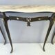 Vintage Bronze Console Table with a Portuguese Pink Marble Top