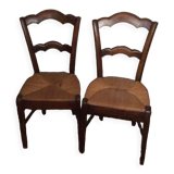 2 chaises paillées