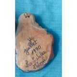 Virgin and child colored in wood