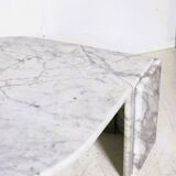 Italian teardrop marble coffee table, 1980s, made by