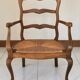 Fauteuil paillé provençal style Louis XV
