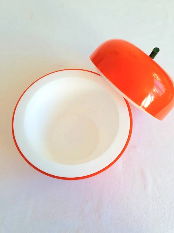 Vintage orange ice cube tray